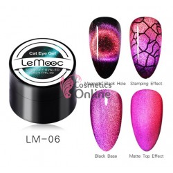 Gel UV / LED LeMooc 9D Cat Eye cu pulbere magnetica Cod 9DLM06